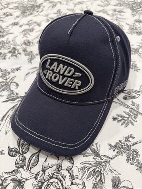 Navy Embroidered Land Rover Logo Baseball Cap